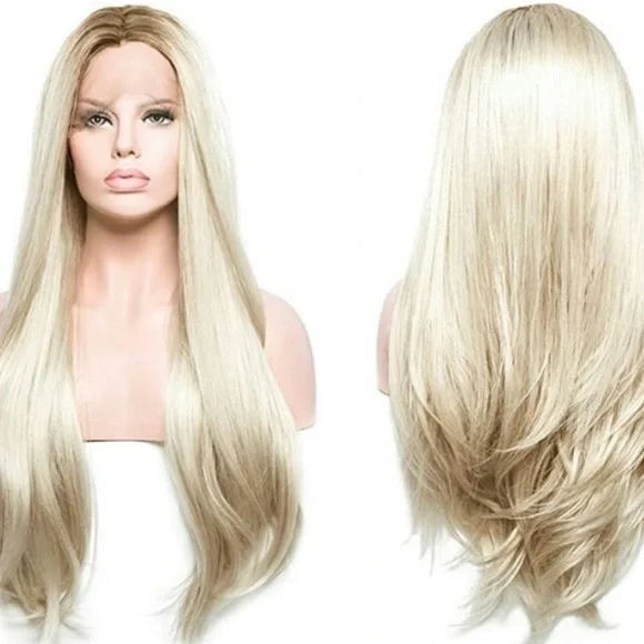 - - 💫 22” OMBRÉ BLONDE NATURAL STRAIGHT LACE FRONT WIG *NEW*